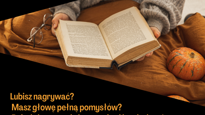 Obrazek przedstawia plakat informacyjny konkursu Nakręć się na czytanie!